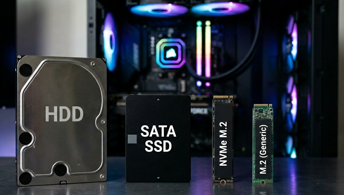 HDD, SSD sau NVMe? Ce sa alegi pentru un pc echilibrat
