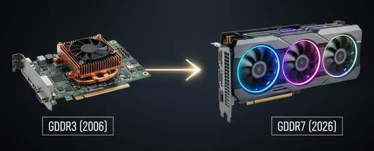 placa video gddr 3 vs gddr 7