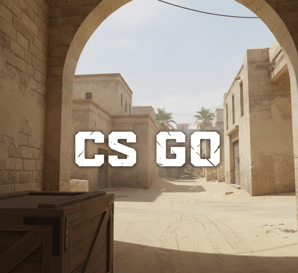 harta mirage pe fundal scris cs go