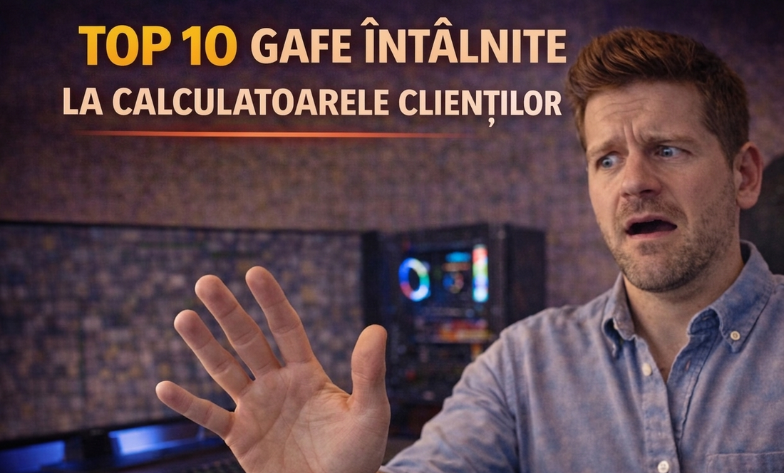 Top 10 gafe întâlnite la calculatoarele clienților | Service BuenoPC