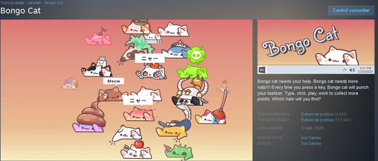 Ce este Bongo Cat și cum rulează pe un pc gaming de buget