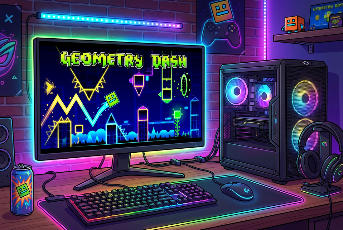 Calculator gaming ieftin pentru jocul Geometry Dash 2026
