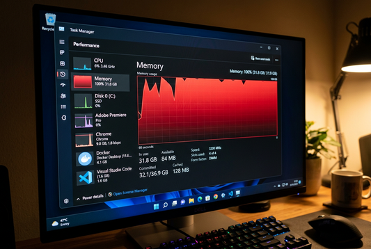 Memoria RAM la 100% în Task Manager? 5 pași rapizi să scapi de lag