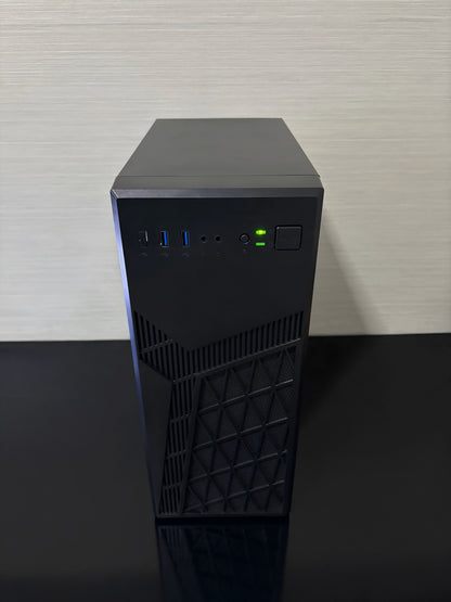 Vedere laterală a unității PC Gaming BUENO FRESH V3 în carcasa Eurocase Gaming cu sursă de alimentare de 480W Dell.