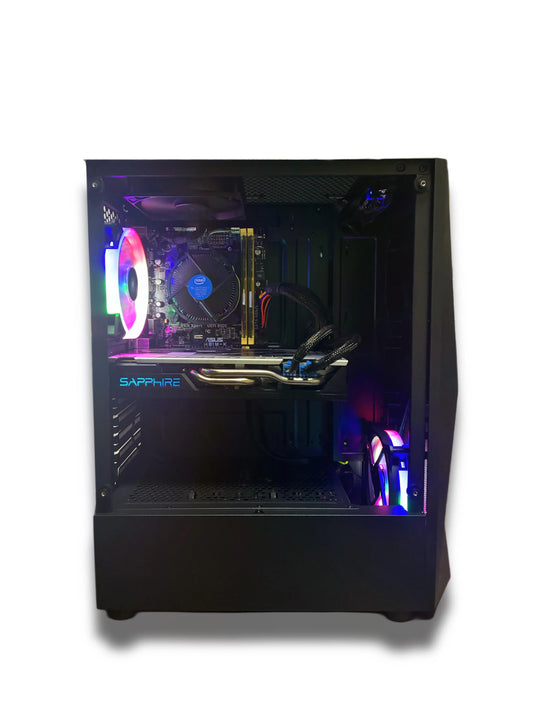 PC Gaming BUENO STARTER V3  Intel Xeon 1220 v3( I5 4590), 16 gb RAM, SSD+HDD 500, Windows 10 PRO, AMD RX 580